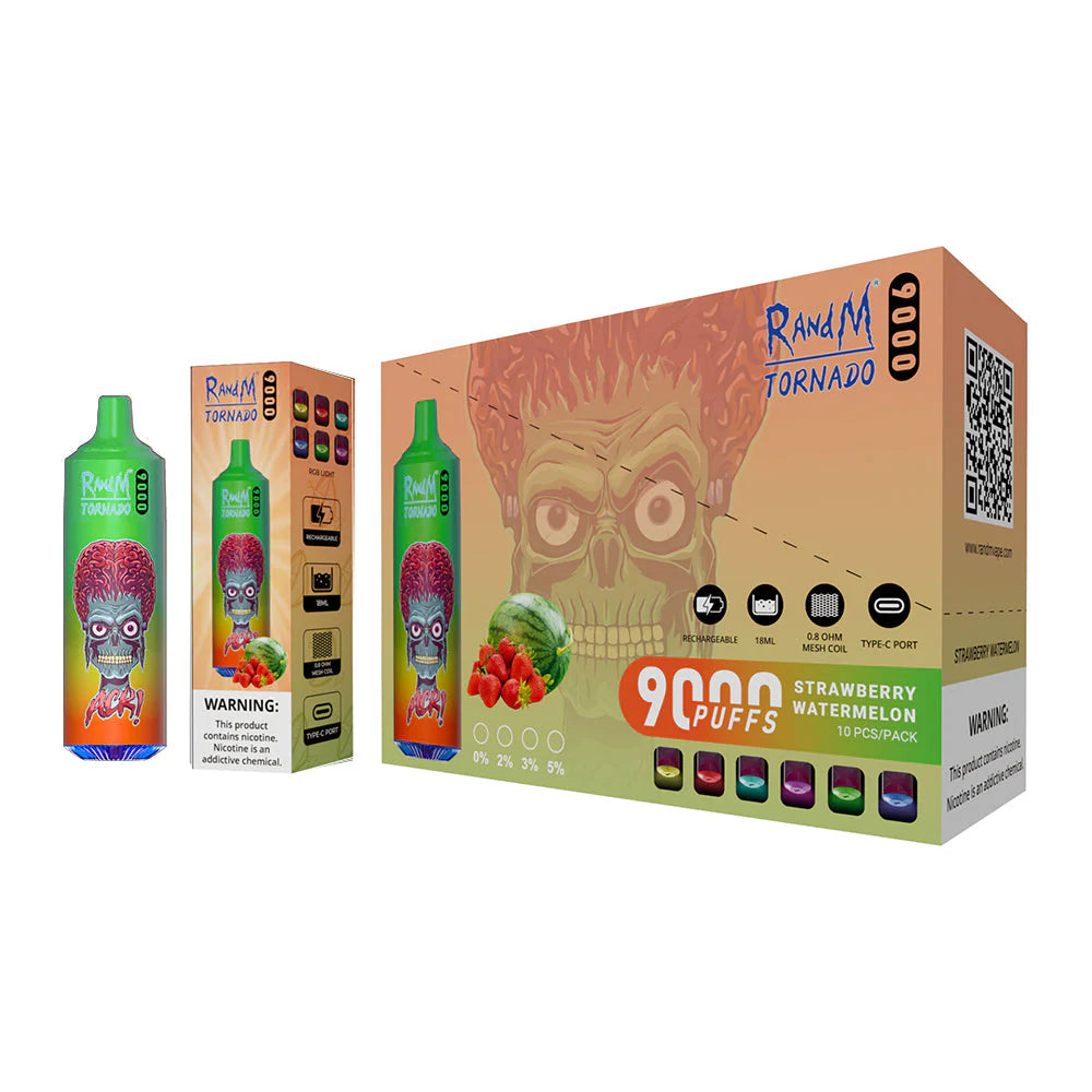 Pack de 10 Puff 9K Strawberry Watermelon