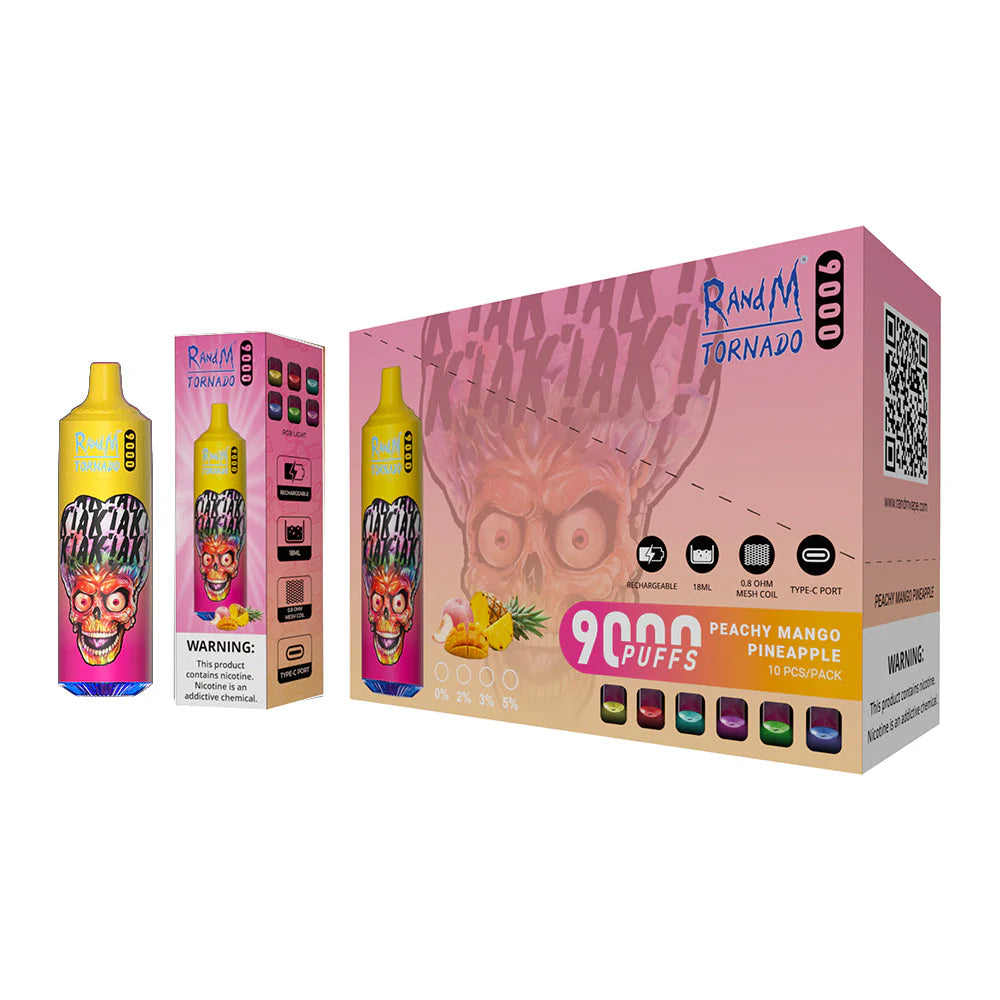 Pack de 10 Puff 9K Peachy Mango Pineapple